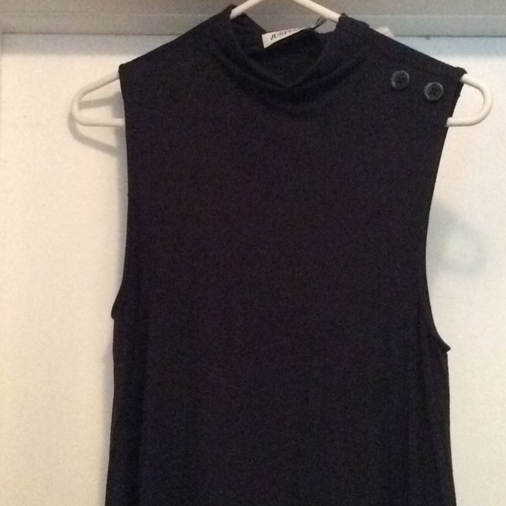 Black cotton dress, sleeveless